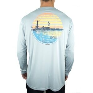 FinTech Men’s Long Sleeve UV Flats Fishing Shirt Gray XXL